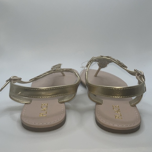 Girls Gold Glitter Flower Sandals – Size 1 (NWT) - Picture 9 of 9